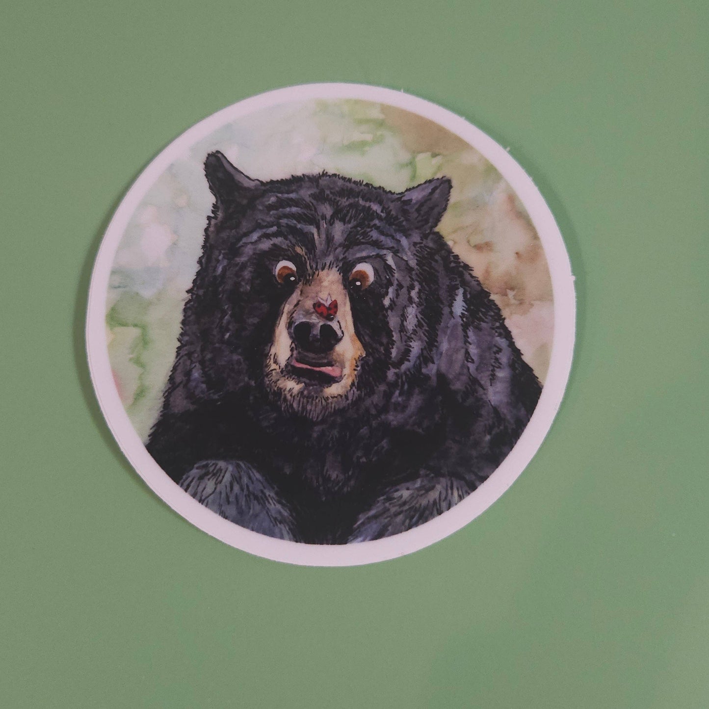 Bear & Ladybug Sticker – 3x3 Inch Waterproof Vinyl Decal