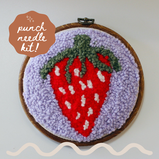 Strawberry Beginner DIY Punch Needle Kit