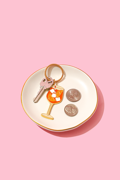 Aperol Spritz Enamel Keychain Bag Charm