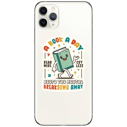 Book Read Mental Health Funny High Quality Vinyl Sticker