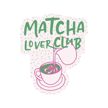 Cute Girly Matcha Barista Tea High Quality Vinyl Sticker