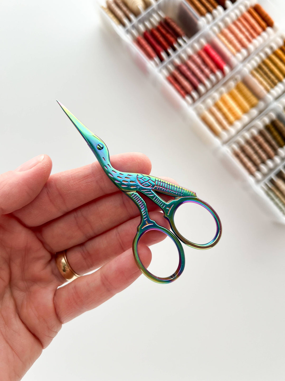 Embroidery stork scissors, small bird scissors