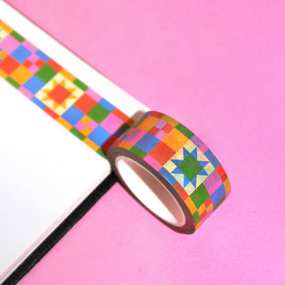 "Heirloomed Stars" Retro Star Quilt Inspired Washi Tape