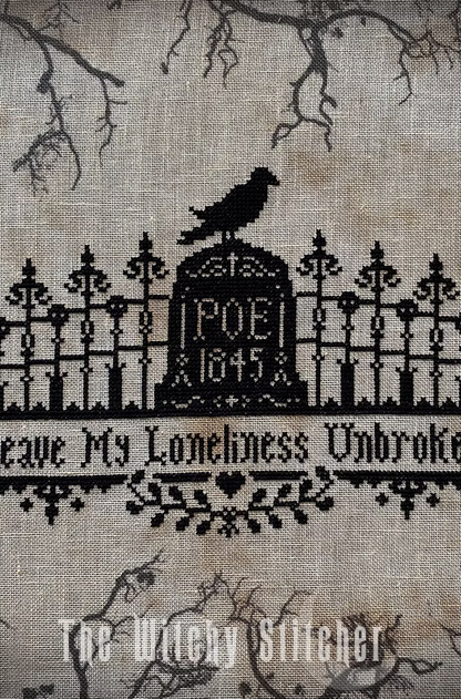 Poe: The Raven - Cross Stitch Pattern