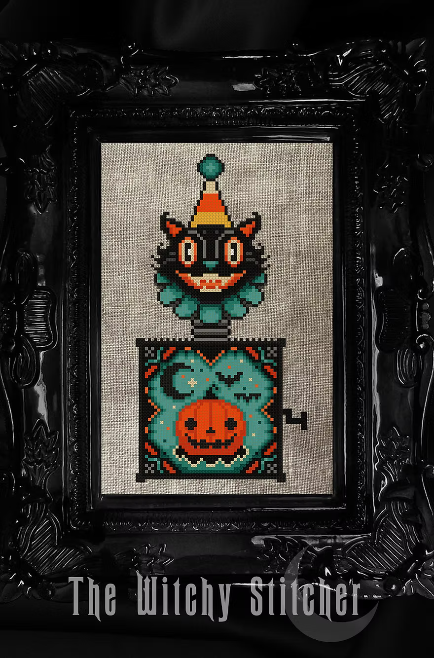 Hallow Kitty Surprise - Cross Stitch Pattern