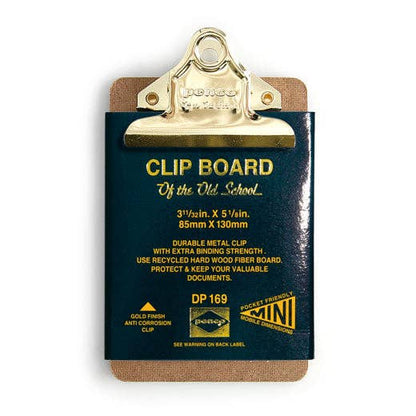 Old School Clipboard/ Mini/ Gold Clip