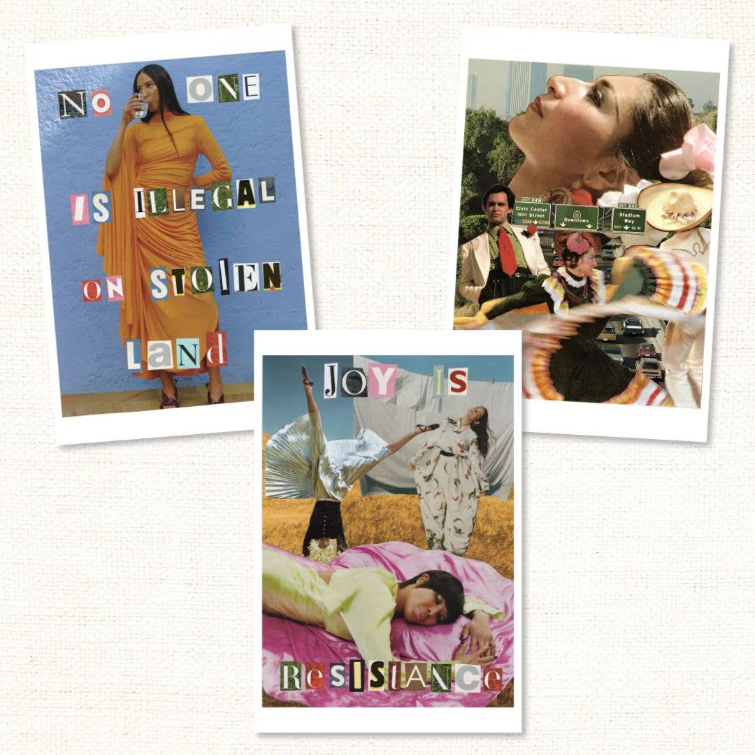 Collage Postcard Set