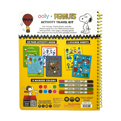 OOLY x Peanuts: Activity Travel Kit & 4 Double-Ended Markers