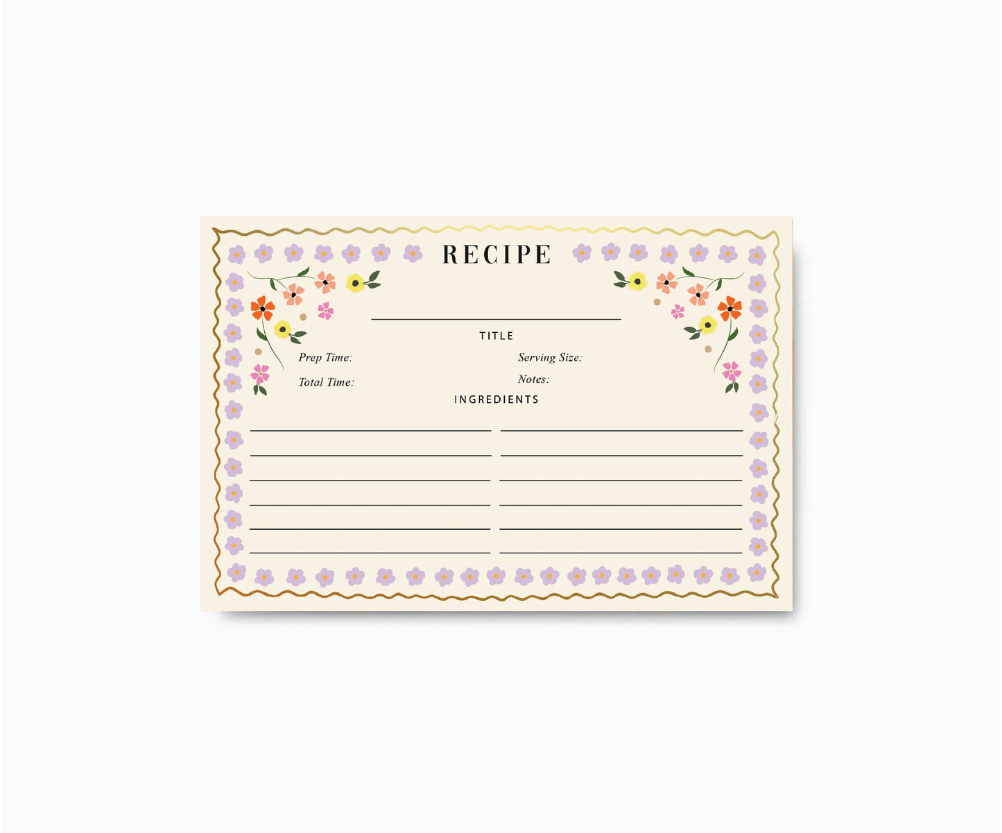 Mosaic Floral Recipe Cards
