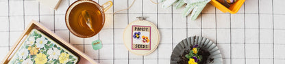 Beginner Pansy Seeds Cross Stitch Kit