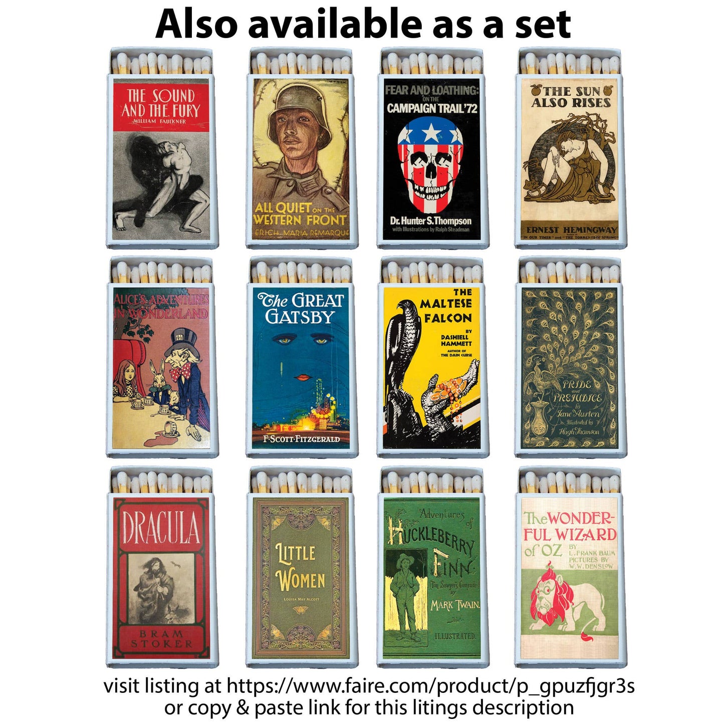 Stoker Dracula Matchbox • Decorative Matches • Candle Acc