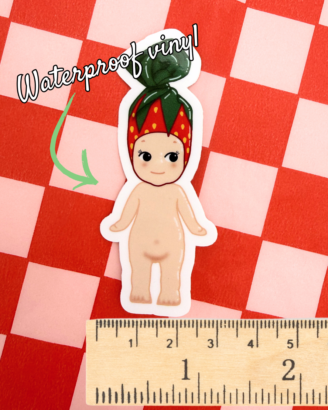 Vinyl Sticker - Strawberry Candy Trinket Angel Baby