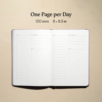 Daily Planner Hardcover - Undated (120 Days)