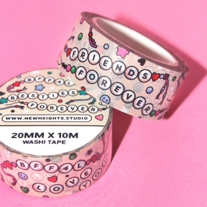 "BFF4L" Cute Bead Friendship Bracelets Washi Tape (20mm/10m)