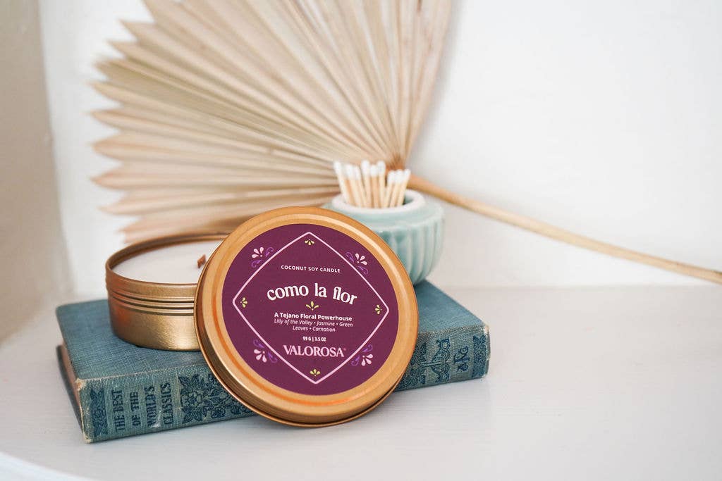 Como La Flor Candle Tin | Jasmine & Floral