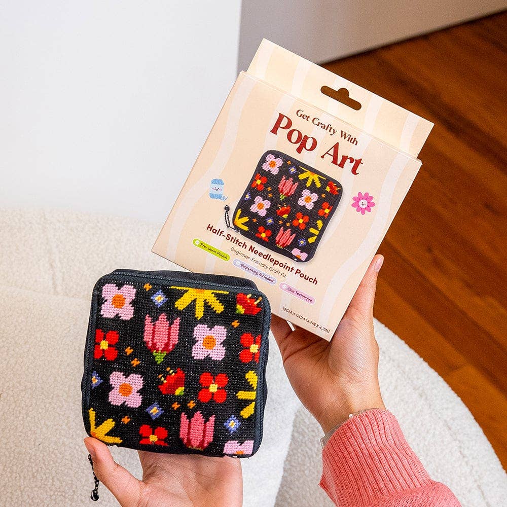 POP ART PETALS | Needlepoint Pouch Kit