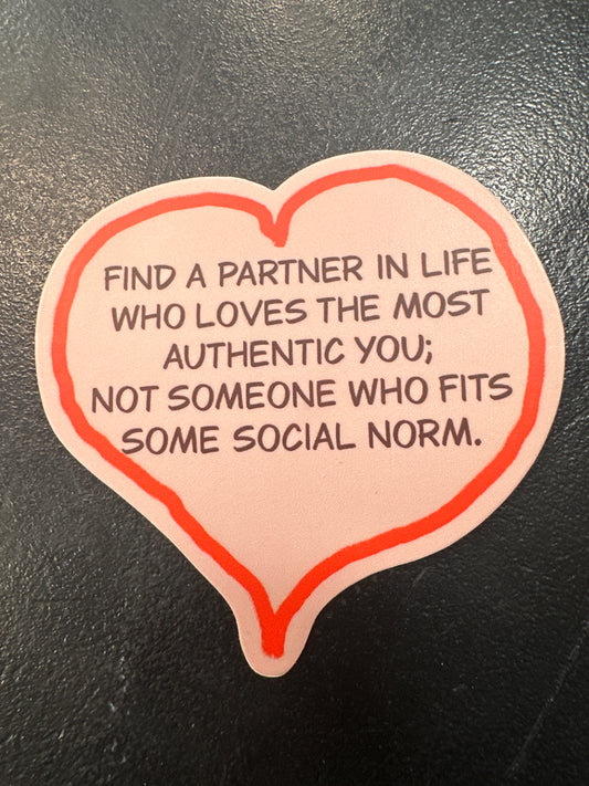 Partner In Life Sticker