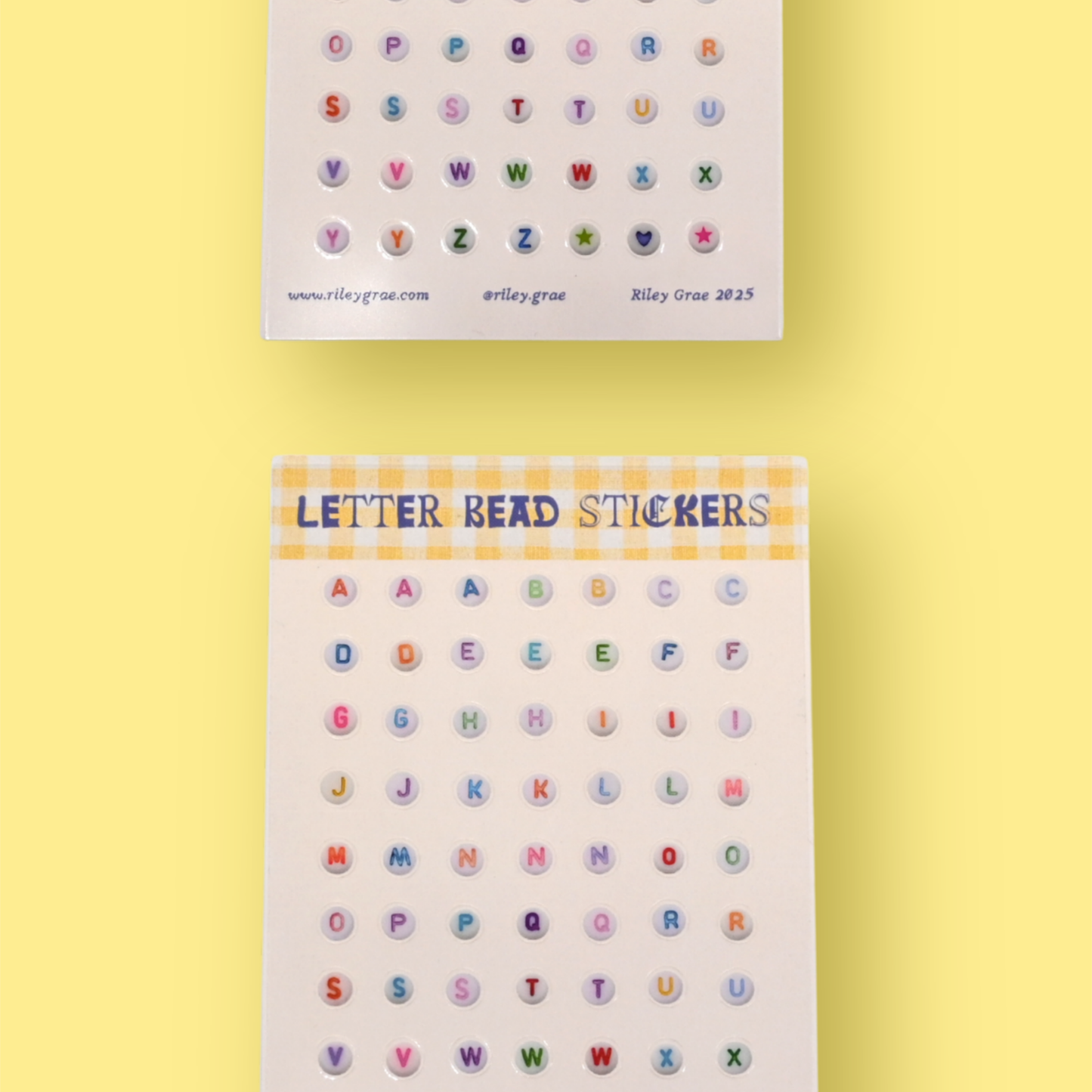 Letter Bead Sticker Sheet