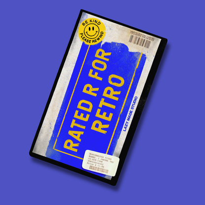 Rated R for Retro Vhs Waterproof Sticker