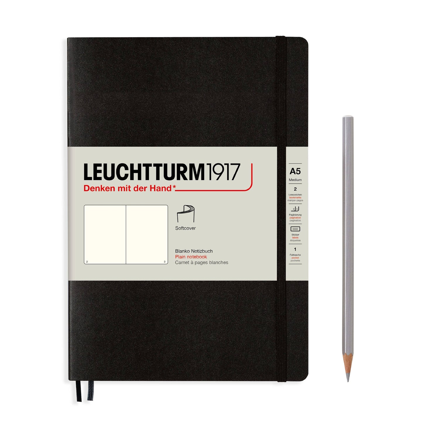 Notebooks - Medium (A5): Navy / Hardcover / Dotted