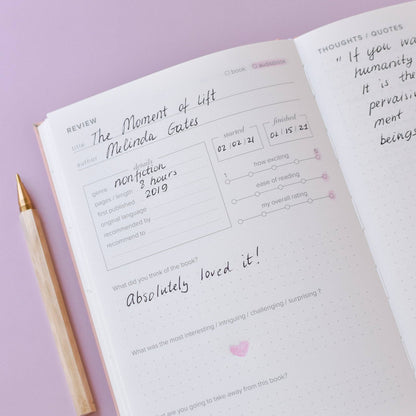 Reading Journal (Avid Reader): Blush