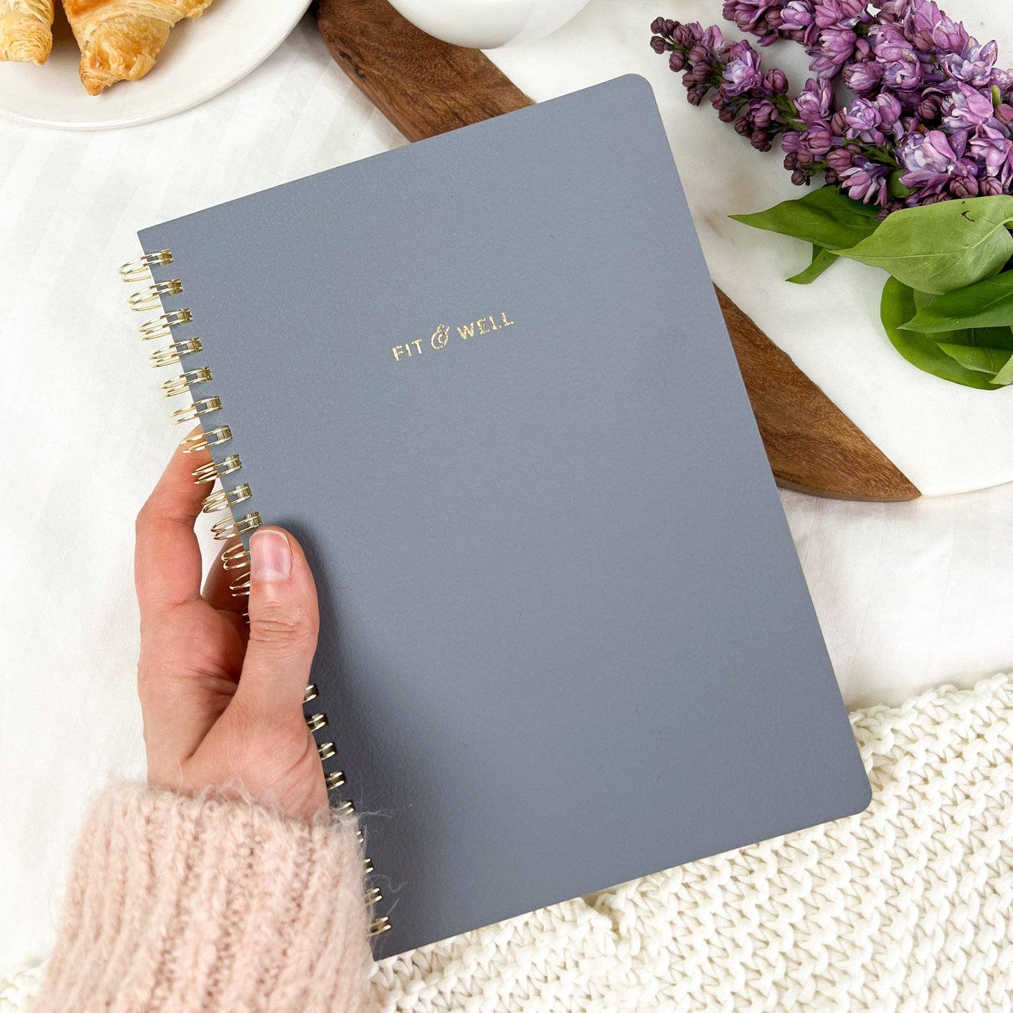 Fit & Well - Exercise Journal: Dusty Blue