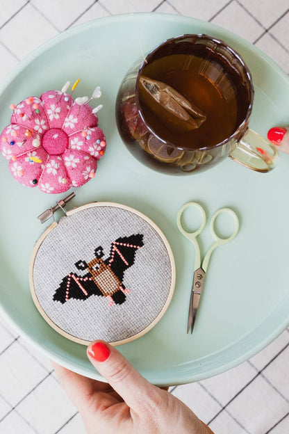 Bat Cross Stitch Kit for Beginners
