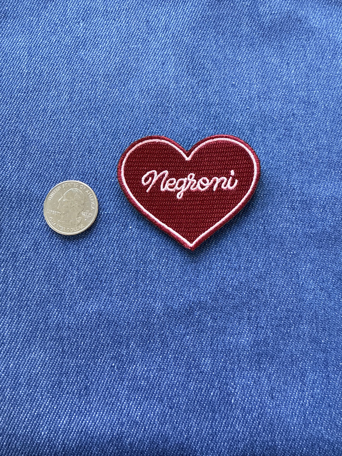 Negroni Chain Stitched Heart Patch
