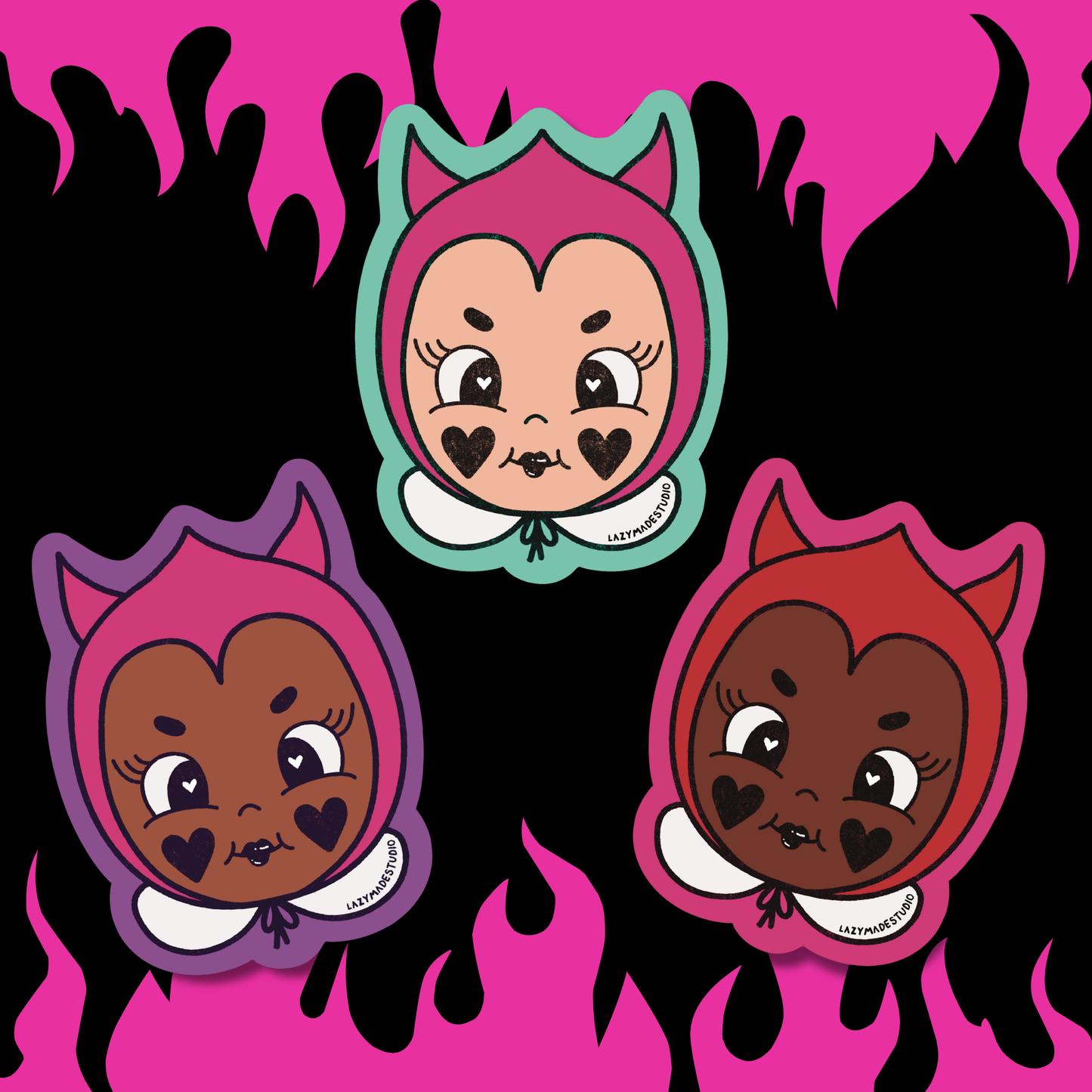 She-Devil Kewpie Waterproof Sticker 