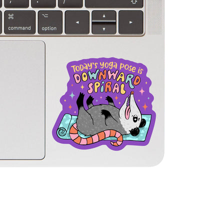 Yoga Funny Mental Health Opossum High Quality Vinyl Sticker