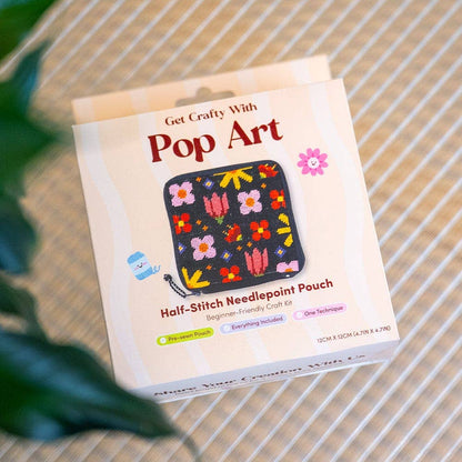 POP ART PETALS | Needlepoint Pouch Kit