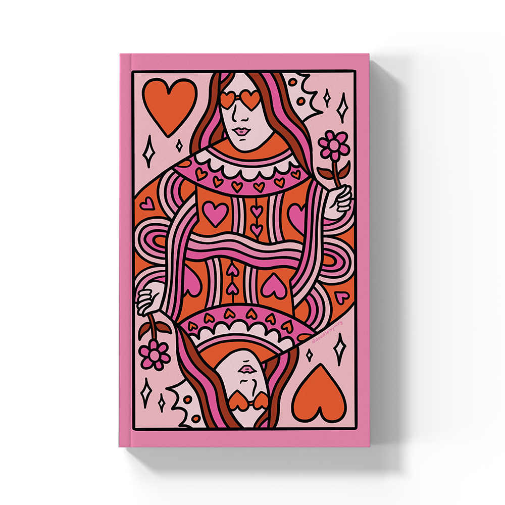Queen Of Hearts Classic Layflat Notebook Journal LFC2646L
