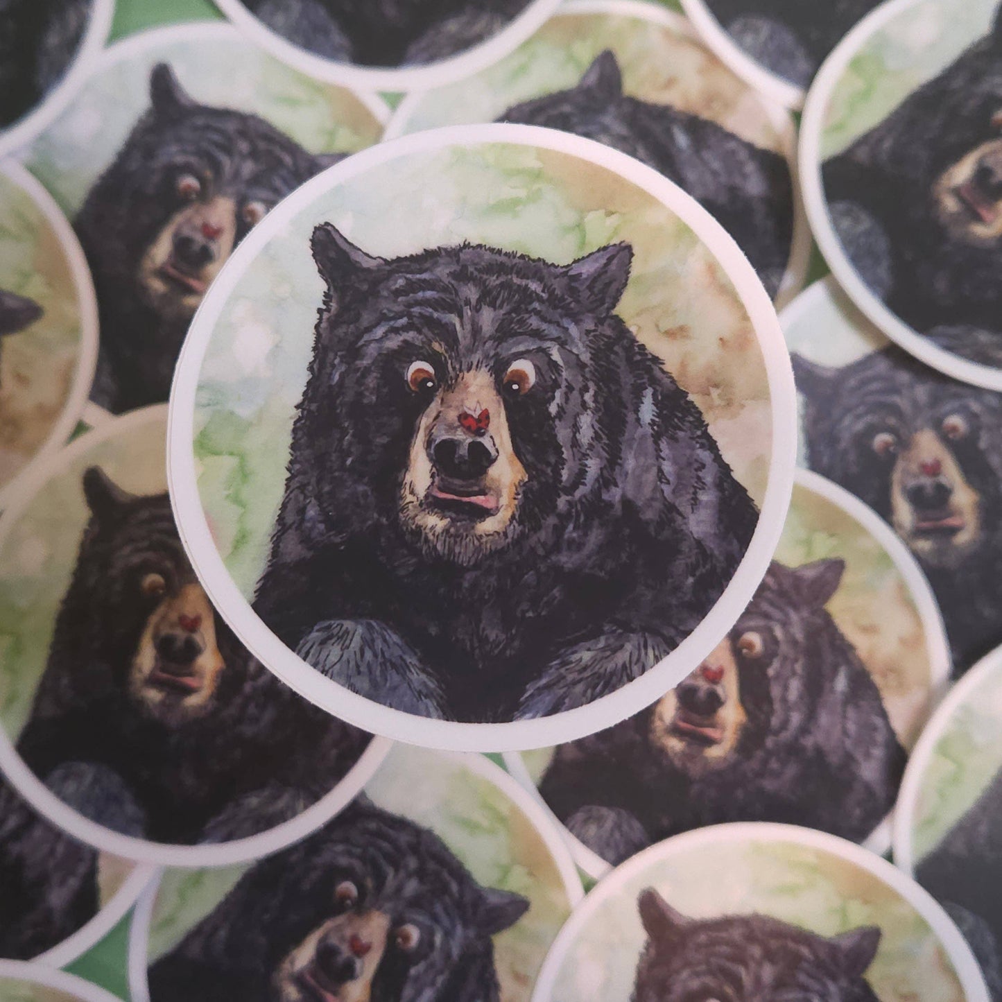 Bear & Ladybug Sticker – 3x3 Inch Waterproof Vinyl Decal