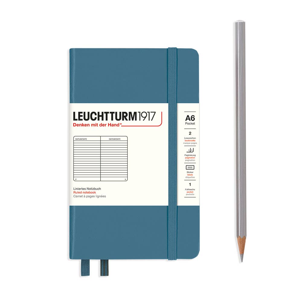 Notebooks - Pocket (A6): Stone Blue / Hardcover / Ruled