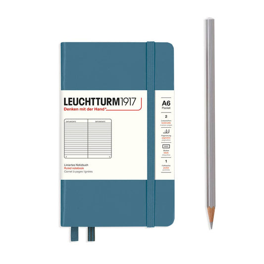 Notebooks - Pocket (A6): Stone Blue / Hardcover / Ruled
