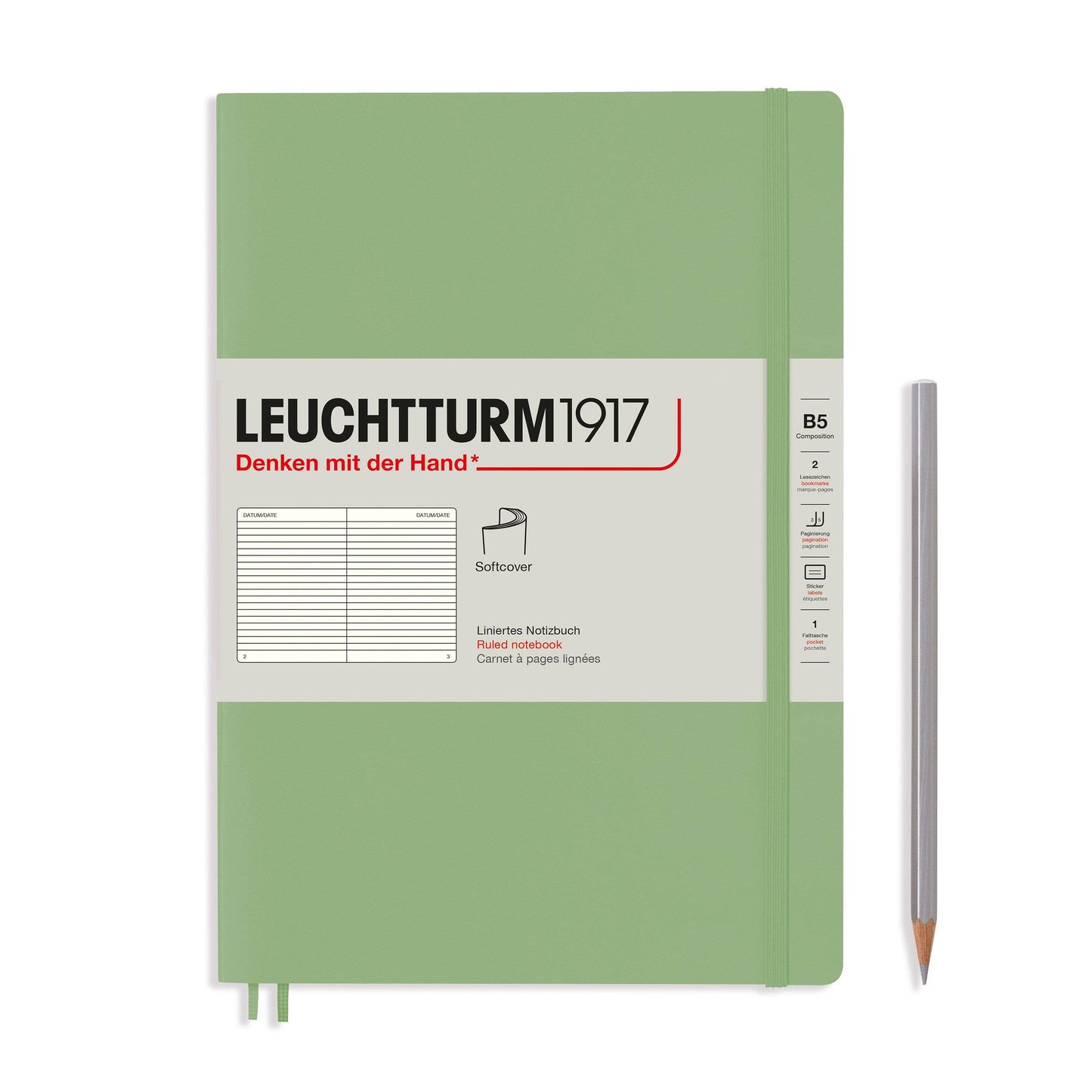 Notebooks - Composition (B5): Black / Hardcover / Dotted