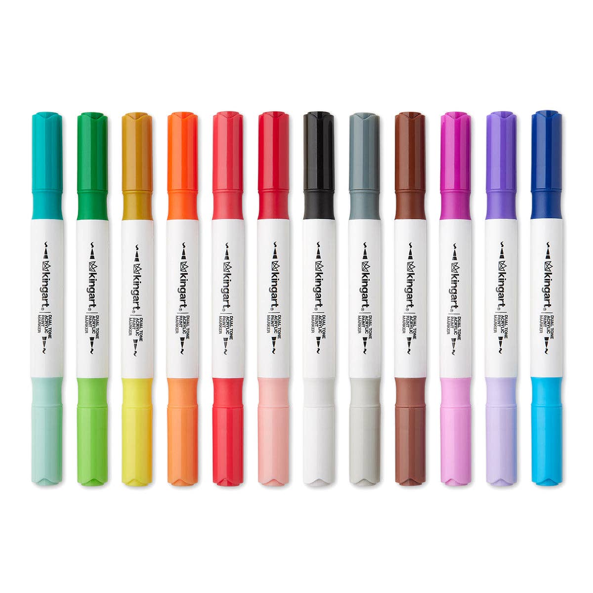PRO Dual Tone® Acrylic Paint Markers - 12 Pens, 24 Colors