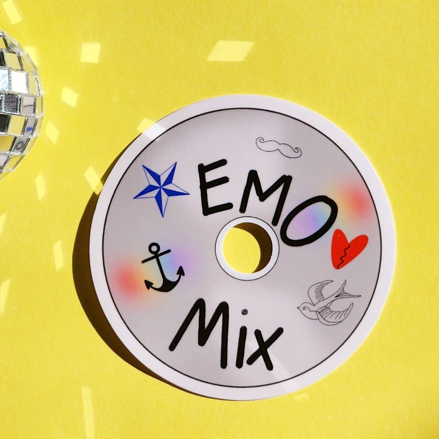 Emo sticker cd milennial hydroflask journal planner