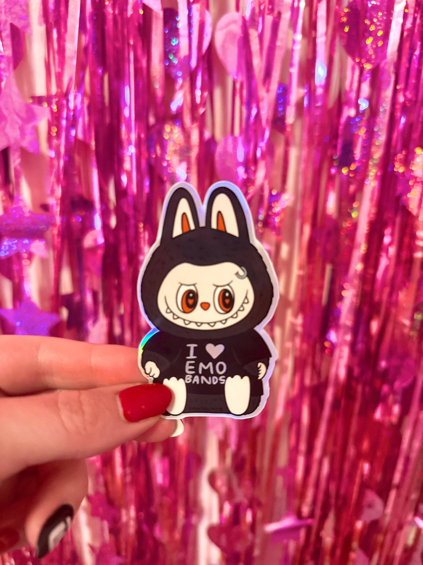 Emo Labubu Sticker