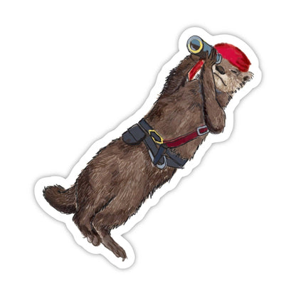 Pirate Otter Sticker | 3x3 “ Waterproof Vinyl Decal