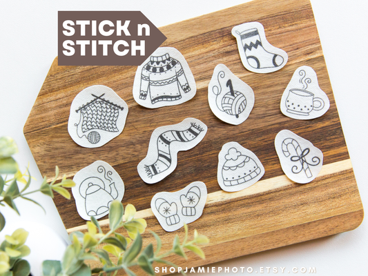 Winter Holiday Embroidery Stick n Stitch Pack, Christmas