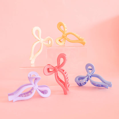 Charming Bow Hair Clip in Cute Colors: Lilac