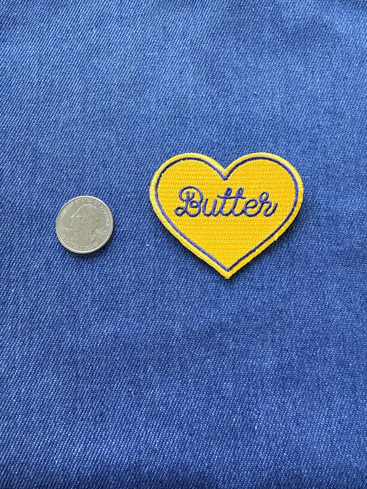Butter Chain Stitched Heart Patch