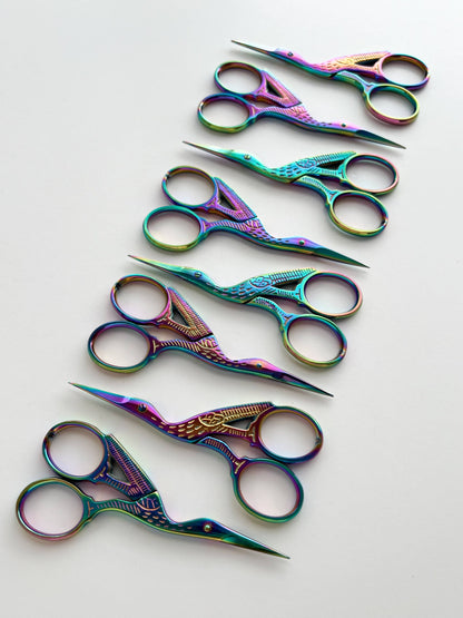 Embroidery stork scissors, small bird scissors