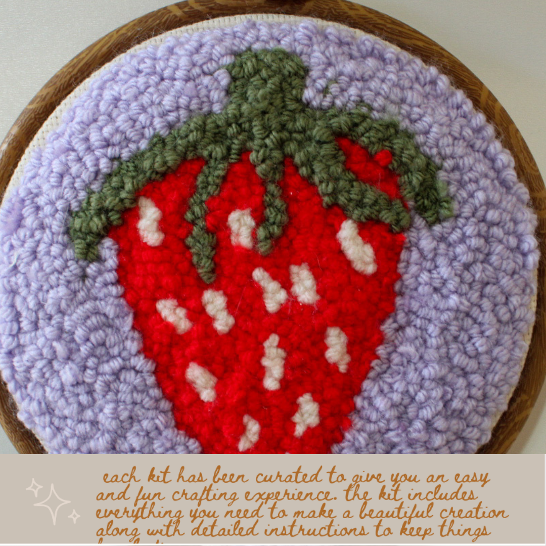 Strawberry Beginner DIY Punch Needle Kit