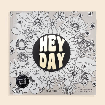 Heyday: A Retro Flower Design Coloring Book (Spring)