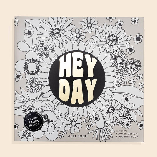 Heyday: A Retro Flower Design Coloring Book (Spring)