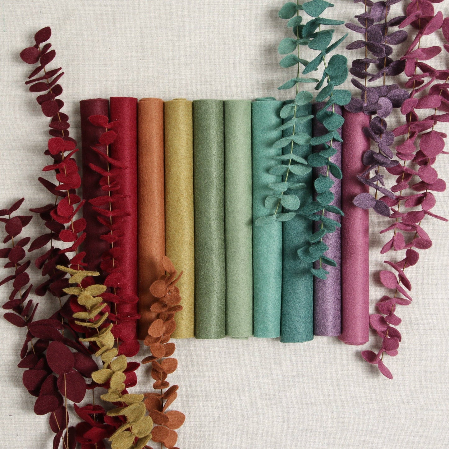 Wool Felt Sheets, Eucalyptus