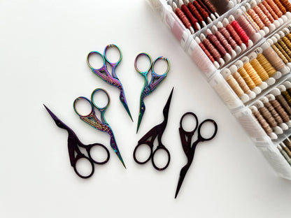 Embroidery stork scissors, small bird scissors