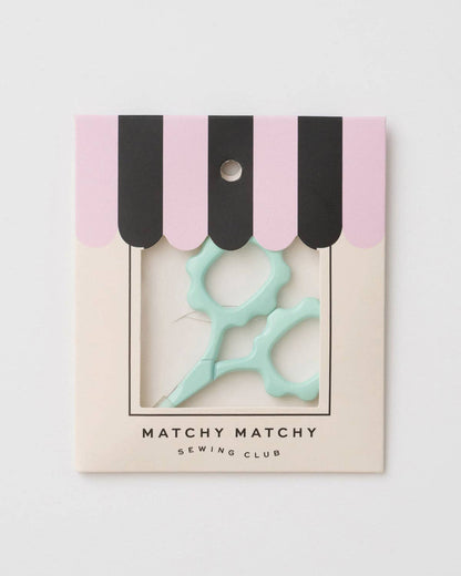 Mint Scallop Handle Embroidery Scissors